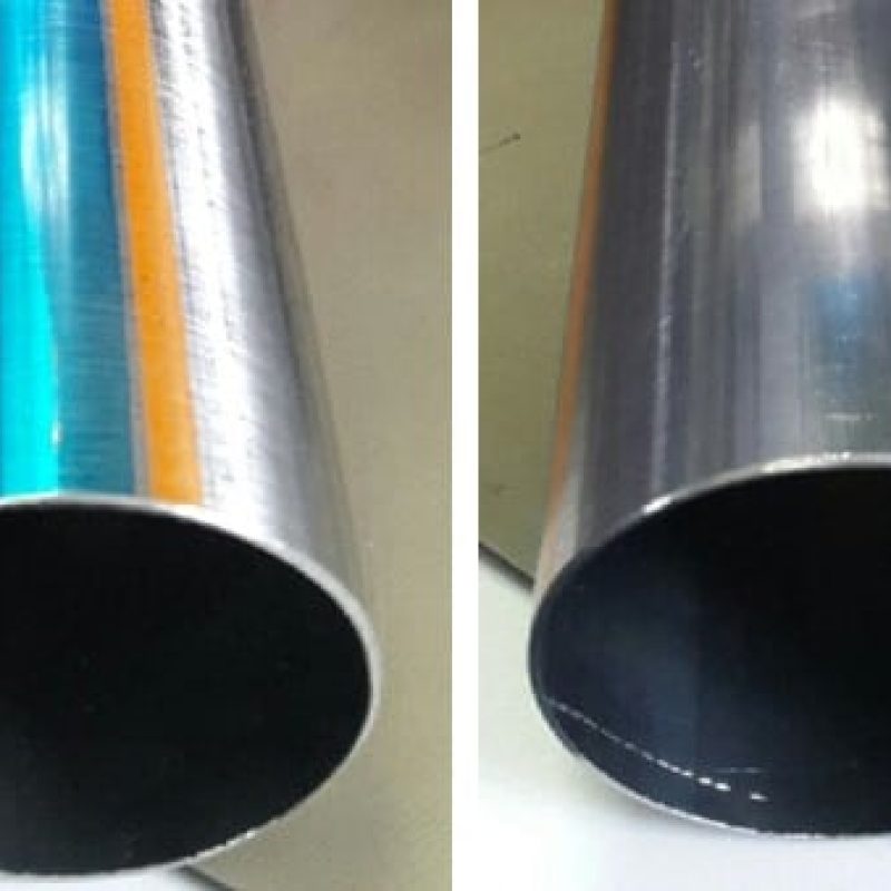 Color measurement of metal pipes